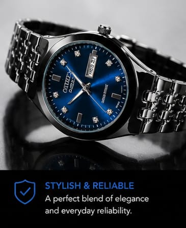 citizen blue interior mens watch