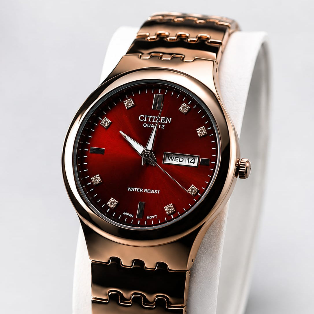 citizen red interior watch