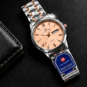 Moonston Men's Luxury Two-Tone Quartz Watch with Day & Date Display