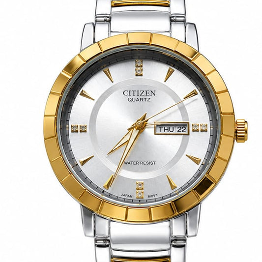 Citizen Men's Two-Tone Quartz Watch with Day & Date Display