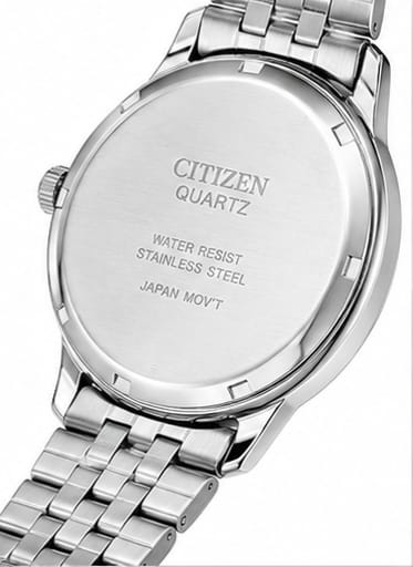 Citizen Men's Silver Stainless Steel Quartz Watch with Day & Date Display