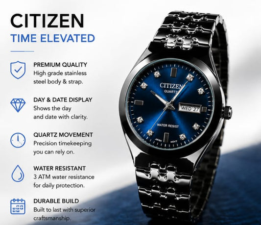 citizen blue interior mens watch