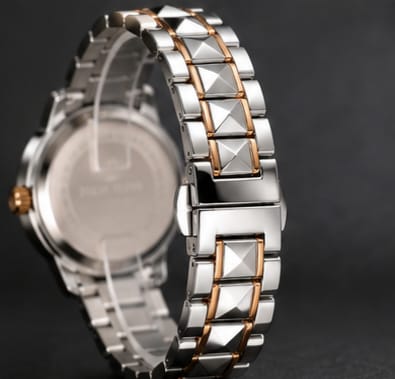 Moonston Men's Two-Tone Quartz Watch with Day & Date Display